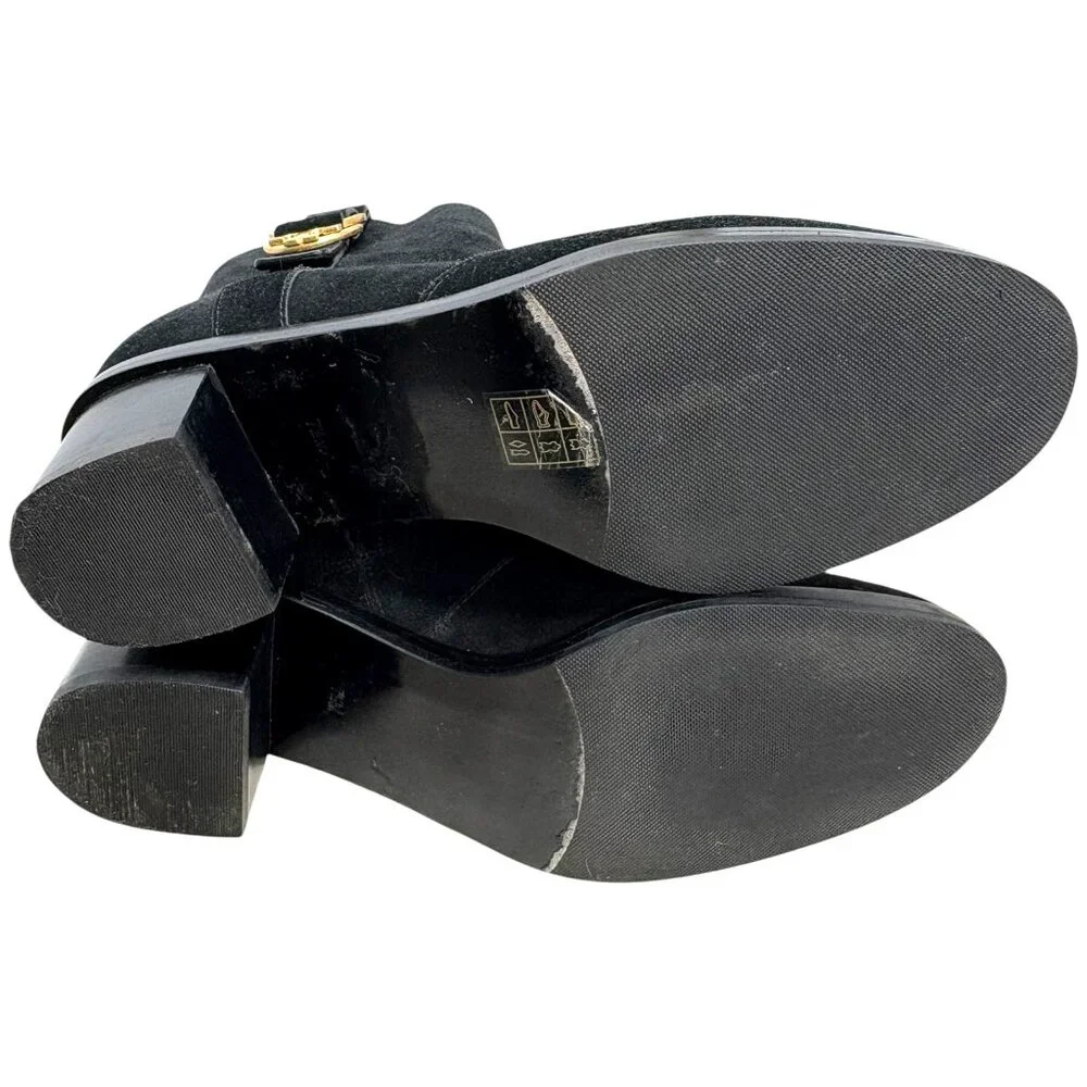 Tory Burch Marsden Black Suede‎ Heeled Ankle Boots